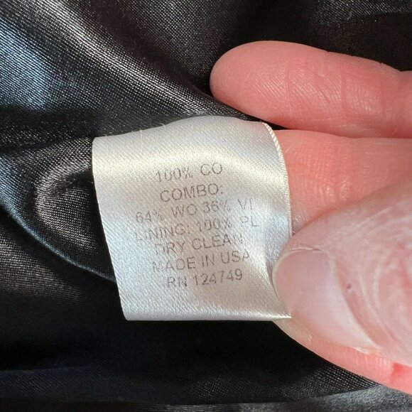 Mara Hoffman Blazer Jacket Velvet Button Attached Wool Scarf Black Gray S/M - Picture 14 of 14